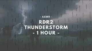 Red Dead Redemption 2 - 1 Hour Loop - Heavy Rain for Sleeping, Relaxing, Studying, Meditation.