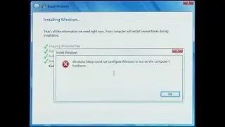 Work 100% Mengatasi Error Windows Setup Could not Configure saat Instalasi Windows