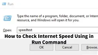 How to Check Internet Speed Using Run Command in [Hindi]