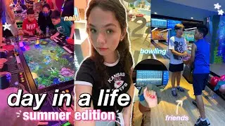 SUMMER DAY IN MY LIFE ☀️ bowling + nails 🌿🌸 | Milana Blogs