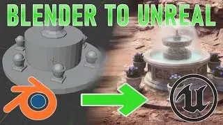 [1/7] Blender to Unreal Engine 5 - The Fountain - Creating a blockout