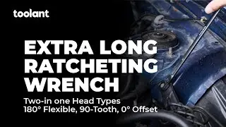 Extra Long Ratcheting Wrench Set with Flex Head & Fixed Offset Head