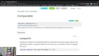 CS 124 Kotlin: The Comparable Interface
