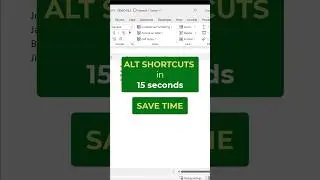 Excel - ALT shortcuts in 15s