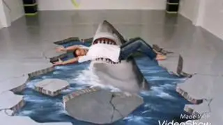 Удивительные 3D картинки на асфальте