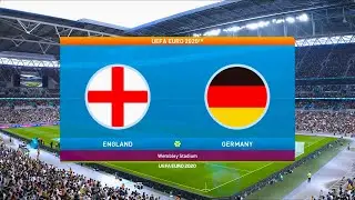 England vs Germany | UEFA Euro 2020 | Round of 16 | Wembley Stadium | PES 2021