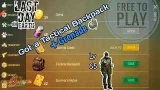 Getting a Tactical backpack fo free and also a Grenade !!! Last day on earth free to play account