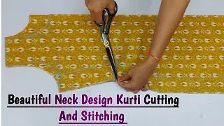 Kurti/Suit Cutting and Stitching Step by Step/Easy Kurti Cutting for Beginners/summer kurti Designs