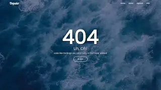 How to make 404 error page | Custom Minimalist 404 Page in HTML & CSS