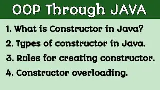 What is Constructor in Java? II Types of Constructor II Rules for creating constructor II