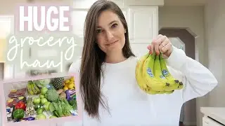 HUGE GROCERY HAUL -- Shopping for 2 weeks + tips to keep produce fresh! | Sarah Brithinee