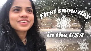 my first snow day in the USA | living in the USA | student in the USA