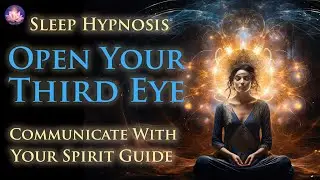 Communicate With Your Spirit Guide🌟Third Eye Activation Sleep Meditation (Subliminal, Rain, Music)