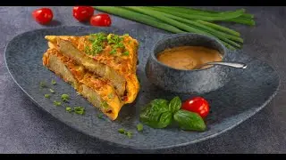 Ammerländer Jadegut sajtos, omlettes szendvics serpenyőben sütve