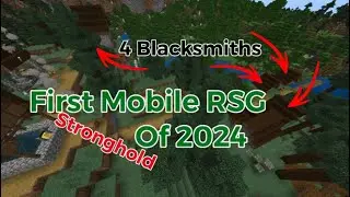 First Minecraft RSG Mobile Run of 2024! 1:00 (Ft. 4 blacksmith Stronghold village