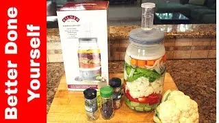 Fermenting Homemade Giardiniera in a Kilner Fermentation Set