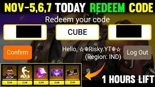 Nov-5,6,7 Redeem code free fire | Today redeem code ff | Free redeem code