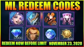 ML NEW REDEEM CODES NOVEMBER 23, 2020 | MOBILE LEGENDS