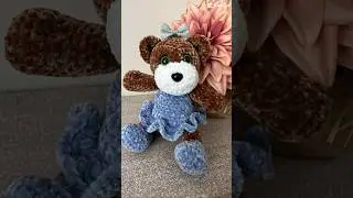 Мишка в Платье Крючком из Плюшевой Пряжи #амигуруми #крючком