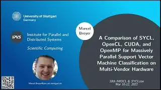 A Comparison of SYCL, OpenCL, CUDA, & OpenMP for Massively Parallel Support Vector Classification