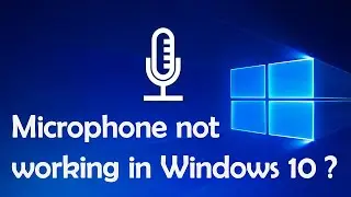 Microphone not working in Windows 10?