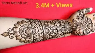 Latest full hand shaded arabic bridal mehndi designs