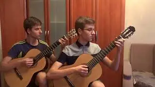 КОНЬ  ( ВЫЙДУ НОЧЬЮ В ПОЛЕ С КОНЕМ ...)  ЛЮБЭ.  ГИТАРА ДУЭТ