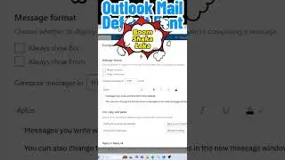 Default Font in Outlook Mail