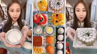 asmr mukbangasmr/kwai dessert mukbang,/mochi eating,creperoll cake chocolate #asmr