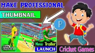 👍 How To Make Cricket Games Thumbnail 2021 !! किक्रेट Se Related Thumbnail Kaise Banaye in Pixellab.