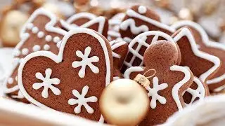 Красивое рождественское 🎄 печенье!