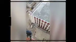 Промышленный альпинизм. Подготовка к восстановлению кирпичной кладки.