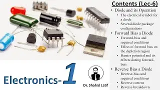 Lect.6 | Diode| Biasing| Symbol| Diode Packages| Forward Bias| Barrier potential| Reverse Bias