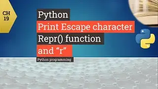 Python tutorial - Python functions print escape character in the string - repr and r in python
