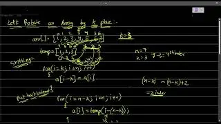 Left rotate an array by k places