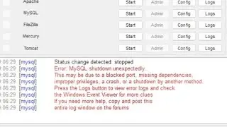 (Solve) Error: MySQL shutdown unexpectedly