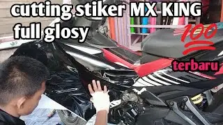 Cutting stiker MX king || hitam glosy