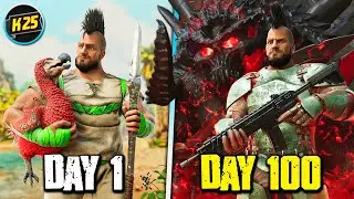 I Survived 100 Days in Ark Primal Chaos, Ark Ascended 😬