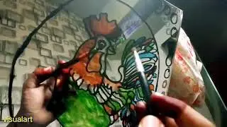 how to apply glass paints,MIRROR paint💯🖌
