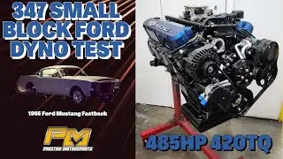 Custom 485HP 347 Ford Stroker Dyno Testing for Duke's '65 Fastback at Prestige Motorsports