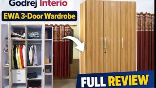 Godrej Interio EWA 3-Door Wardrobe Review | Wooden Almirah Unboxing & Storage Test
