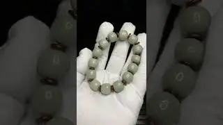 LU-38.  Браслет НЕФРИТ БЕЛО ГОЛУБОЙ БАЙ ЛАН ЮЙ 白蓝玉