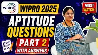 Wipro Interview Preparation 2025 Aptitude Questions with Answers Part - 2