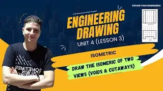 Drawing isometric lesson 3 | المنظور الهندسى الدرس الثالث