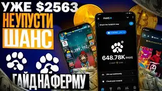 🤑1 000 000 PAWS на ФЕРМЕ за 1 ДЕНЬ! КАК СДЕЛАТЬ ФЕРМУ ТЕЛЕГРАМ ТАПАЛОК ДЛЯ ЗАРАБОТКА ГАЙД HRUM, BLUM