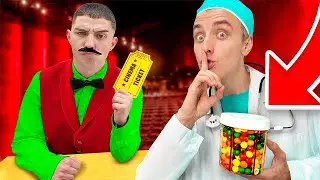 15 Weird Ways To SNEAK Candy Into The Movie Theater! **2 Part**