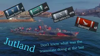 Wows Blitz / Jutland 3 kills 86k dmg