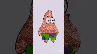 DIY Patrick Star in SpongeBob glitter coloring ideas for kids #kids #craft #spongebob #kidsart