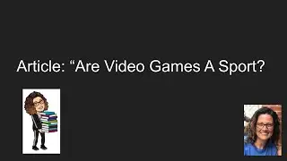 "Are Video Games a Sport?"