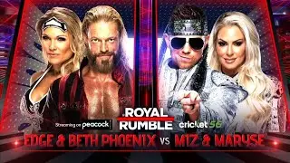 FULL MATCH - Edge & Beth Phoenix vs. The Miz & Maryse: Royal Rumble 2022